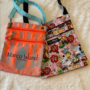 Colorful Crossbody Bags with Cartoon Print
